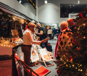 Kerstkraam voor kerstmarkt